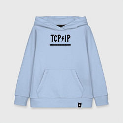Толстовка детская хлопковая TCPIP Connecting people since 1972, цвет: мягкое небо