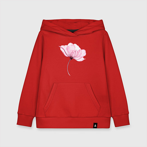 Детская толстовка-худи Цветок ласки и нежности / Красный – фото 1