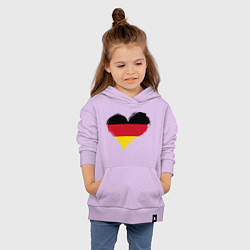 Толстовка детская хлопковая Сердце - Германия, цвет: лаванда — фото 2