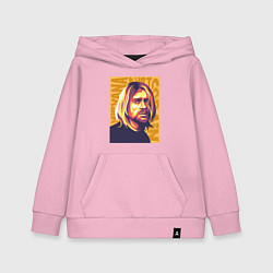 Толстовка детская хлопковая Nirvana - Cobain, цвет: светло-розовый