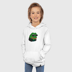 Толстовка детская хлопковая Лягушонок Пепе крутой, цвет: белый — фото 2