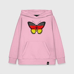 Толстовка детская хлопковая Бабочка - Германия, цвет: светло-розовый