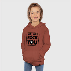 Толстовка детская хлопковая We rock you, цвет: кирпичный — фото 2
