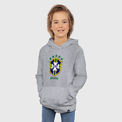 Толстовка детская хлопковая Brasil CBF, цвет: меланж — фото 2