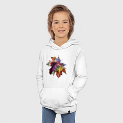 Толстовка детская хлопковая Кленовая осень, цвет: белый — фото 2