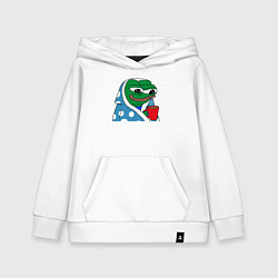 Детская толстовка-худи Frog Pepe мем