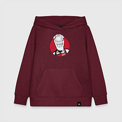 Толстовка детская хлопковая Доктор Ливси - KFC Edition, цвет: меланж-бордовый