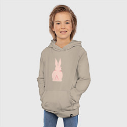 Толстовка детская хлопковая Розовый кролик, цвет: миндальный — фото 2