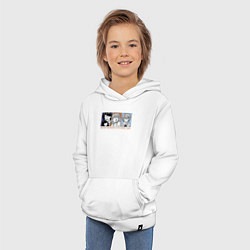Толстовка детская хлопковая Мисато, Аска, Рэй, цвет: белый — фото 2