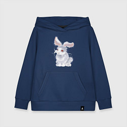 Толстовка детская хлопковая Пушистый кролик, цвет: тёмно-синий