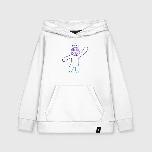 Детская толстовка-худи Роблокс: Синий неон / Белый – фото 1