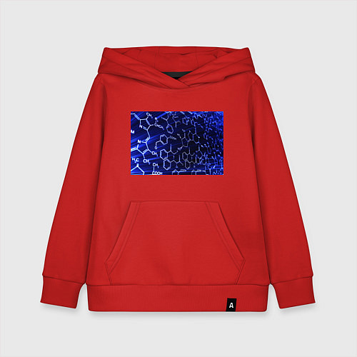 Детская толстовка-худи Графическая химия / Красный – фото 1