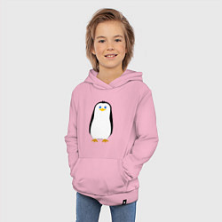 Толстовка детская хлопковая Красивый пингвин, цвет: светло-розовый — фото 2