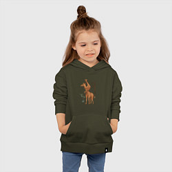 Толстовка детская хлопковая Жирафы и паук, цвет: хаки — фото 2