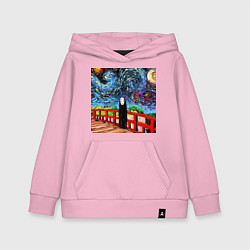 Толстовка детская хлопковая Безликий Гог, цвет: светло-розовый