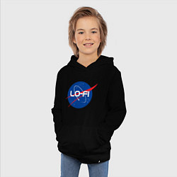 Толстовка детская хлопковая Lofi - Nasa theme, цвет: черный — фото 2
