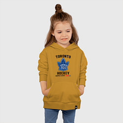 Толстовка детская хлопковая Торонто нхл, цвет: горчичный — фото 2