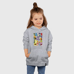 Толстовка детская хлопковая Happy three friends - poster, цвет: меланж — фото 2