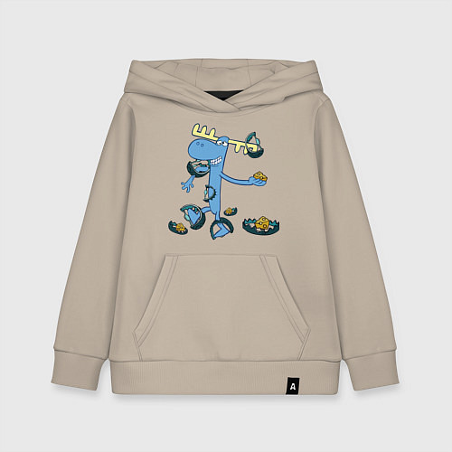 Детская толстовка-худи Lumpy trap / Миндальный – фото 1