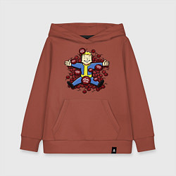 Толстовка детская хлопковая Vault boy caps, цвет: кирпичный