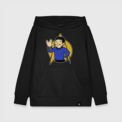 Толстовка детская хлопковая Spoke - vault boy, цвет: черный