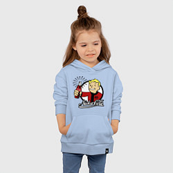Толстовка детская хлопковая Vault boy - nuka cola, цвет: мягкое небо — фото 2
