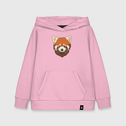 Толстовка детская хлопковая Голова милой красной панды, цвет: светло-розовый