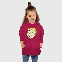 Толстовка детская хлопковая Vault boy head, цвет: маджента — фото 2