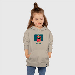 Толстовка детская хлопковая У меня для тебя ничего нет, цвет: миндальный — фото 2