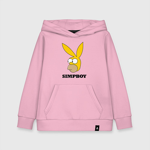 Детская толстовка-худи Simpboy - rabbit Homer / Светло-розовый – фото 1