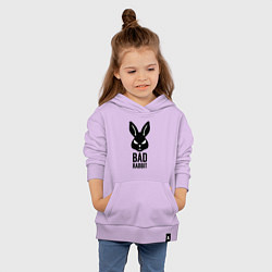 Толстовка детская хлопковая Bad rabbit, цвет: лаванда — фото 2