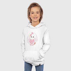 Толстовка детская хлопковая Зайка в пижаме, цвет: белый — фото 2