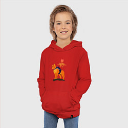 Толстовка детская хлопковая Stray - cat logo, цвет: красный — фото 2