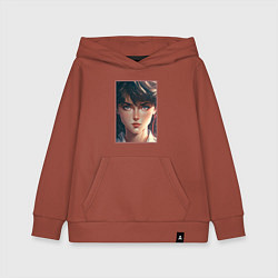 Толстовка детская хлопковая Блеск в глазах сильнее блеска на губах - аниме дев, цвет: кирпичный