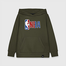 Толстовка детская хлопковая NBA - big logo, цвет: хаки