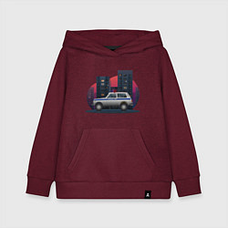 Толстовка детская хлопковая Lada Niva 4x4 Милиция, цвет: меланж-бордовый