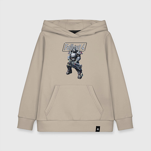 Детская толстовка-худи Fallout 4 - Ultracite Power Armor / Миндальный – фото 1