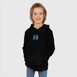 Толстовка детская хлопковая Уэнсдей с пираньями арт, цвет: черный — фото 2