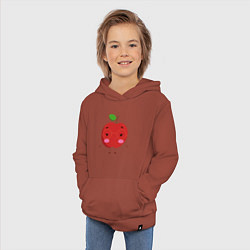 Толстовка детская хлопковая Просто яблоко, цвет: кирпичный — фото 2