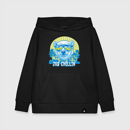 Детская толстовка-худи Jus chillin / Черный – фото 1
