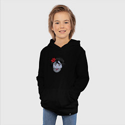 Толстовка детская хлопковая Уэнсдэй зомби арт, цвет: черный — фото 2
