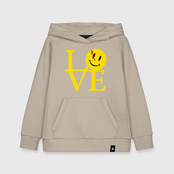 Толстовка детская хлопковая Smile love, цвет: миндальный