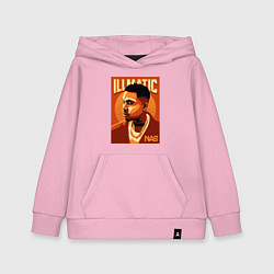 Толстовка детская хлопковая Nas Illmatic, цвет: светло-розовый
