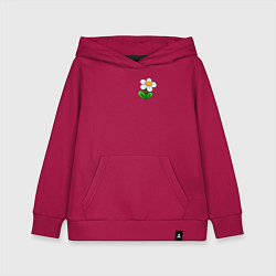 Толстовка детская хлопковая Мультяшный цветок ромашка, цвет: маджента