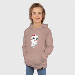 Толстовка детская хлопковая Кошечка Мяу, цвет: пыльно-розовый — фото 2
