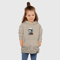 Толстовка детская хлопковая Юрий Гагарин в современном стиле, цвет: миндальный — фото 2