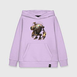 Толстовка детская хлопковая Фантастический робот, цвет: лаванда