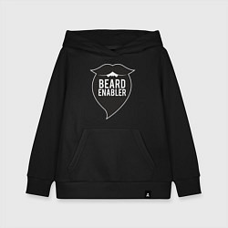 Толстовка детская хлопковая Beard enabler, цвет: черный