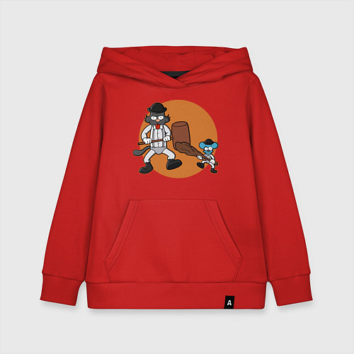 Детская толстовка-худи Шоу Щекотки и Царапки / Красный – фото 1