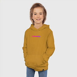 Толстовка детская хлопковая Mamamoo gradient logo, цвет: горчичный — фото 2